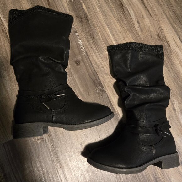 Womens Lukees By Muk Luks brand Black Knee High Boots size 8!! - Picture 1 of 11